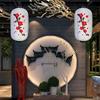 45cm Traditional Japanese Style Hanging Lantern Long Shaped Cloth DIY Restaurant Lantern Plum Blossom Wedding Party Decor Lamp