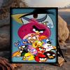 1PC Red Birds Characters Collage Flannel Blanket Gift, Suitable for Both Men And Women, Soft Ideal for Beds And Sofa, Birthday Or Christmas Gift