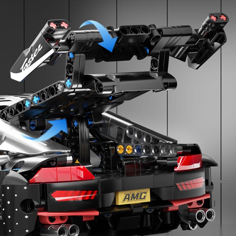 Набор строительных блоков «Гоночный автомобиль» 1466 деталей 1:Модель спортивного автомобиля в масштабе 1:14, набор для сборки, игрушки для мальчиков, подарки на день рождения