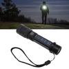 LED Flashlight Zoomable 3 Light Modes USB Or Solar Charge Compass Design Bright Flashlight for Outdoor Adventure Camping