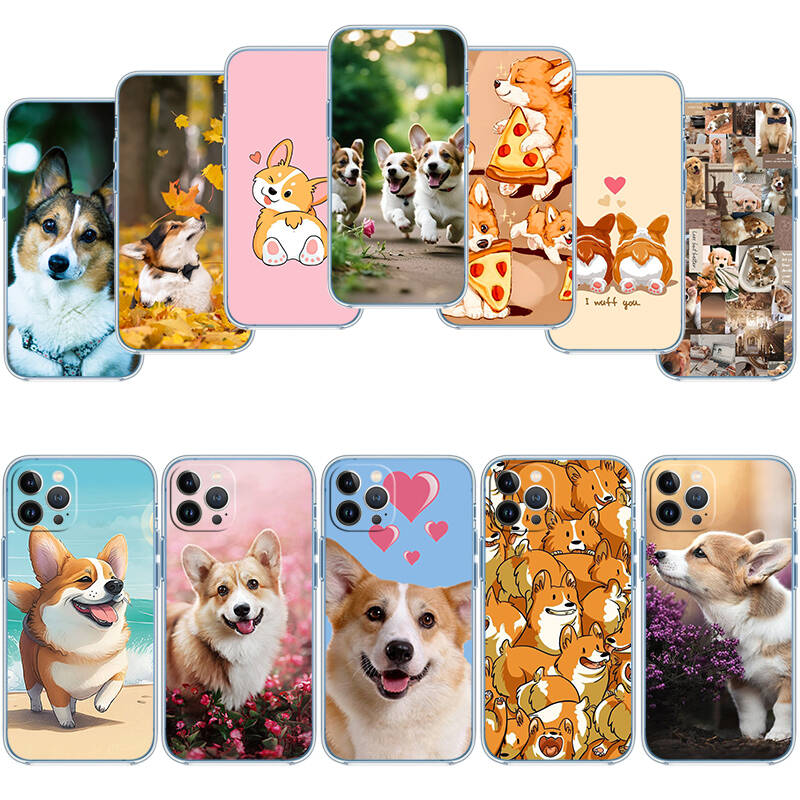 Cute Corgi dog Phone Case for Motorola G14 G15 G24 G30 G31 G32 G34 G41 G42 G51 G52 G50 G60S G60 G62 G72 G71 G73 G84 G85 G200 E32