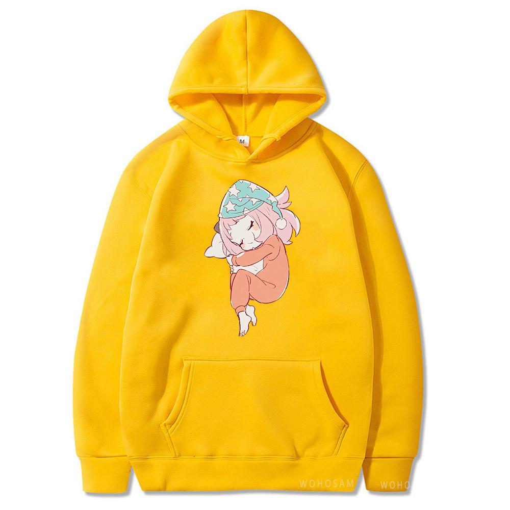 Горячее Аниме Spy X Family Аня Форджер Толстовки Каваи Принт Женские Мужские Хип-Хоп Y2k Уличная Одежда Зимние Удобные Теплые Толстовки