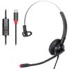 Гарнитура Callez с ПК Type C Проводная система Noise One Online Volume Mute Type C Совместимость с вызовом с левого и правого легкого микрофона USB-C,