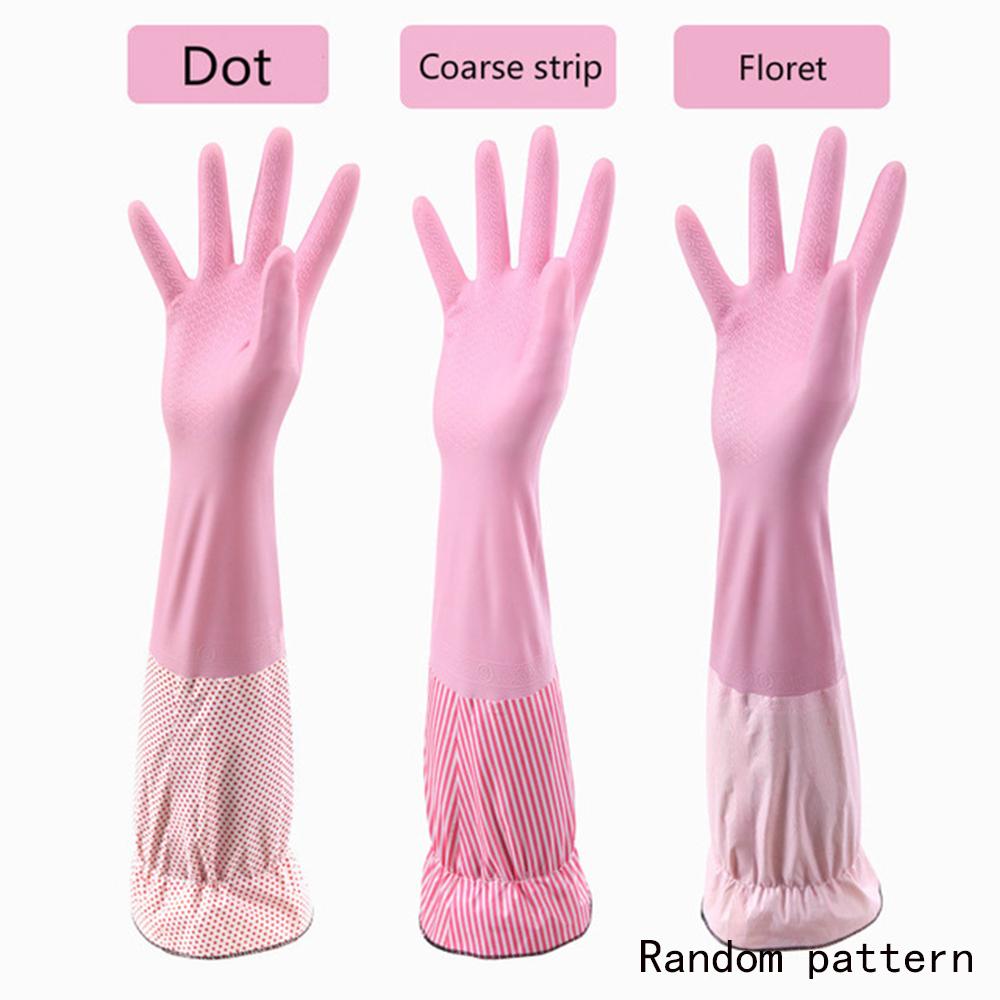 Accessories Waterproof Wash Dishes Cleaning Warm Household Gloves Rubber Gloves Long Sleeve Kitchen