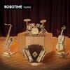 Robotime 3D Wooden Musical Instrument Puzzle DIY Assembly Kit - Handmade Decompression Toy Gift for Kids