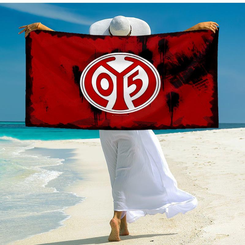 1PC Mainz Football Crest Beach Towel - Soft, Absorbent Microfiber, Lightweight, Ideal for The Beach, Parties, Travel, Camping fan gifts