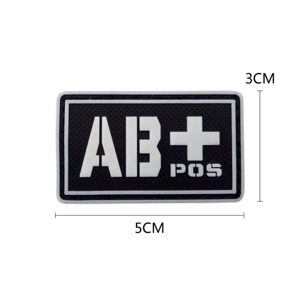 Светящийся значок группы крови, вышитая нашивка, аварийная повязка на руку, магическое кольцо-наклейка с группой крови