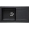 EINNA Built-in Sink, In GLITTER BLACK SMC - 06, 1 Bowl, Dim. 78 * 43.5 Cm, Manual Emptying