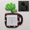 Cartoon Wall Switch Stickers Cactus Fluorescent Stickers for Baby Room Switch Outlet Wall Decor