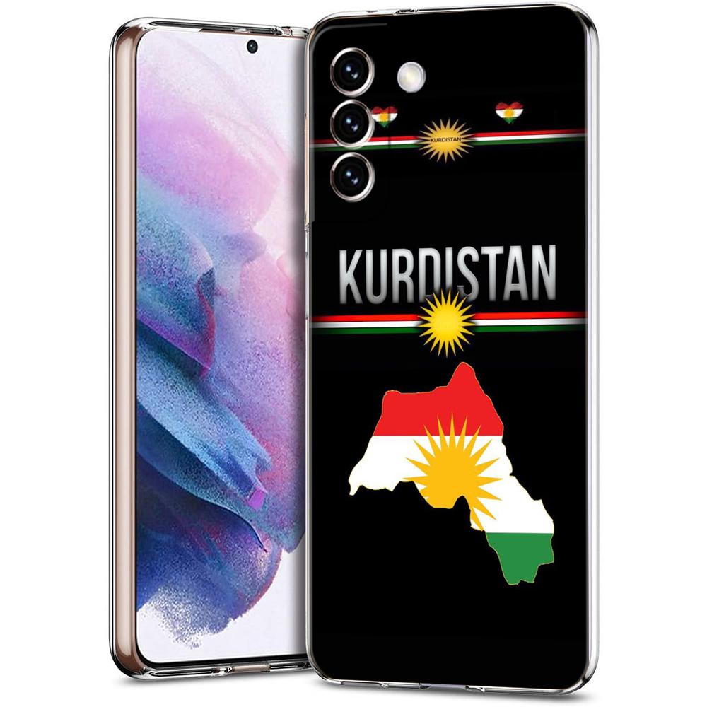 Чехол для телефона Samsung Galaxy S24 Ultra S23 FE S22 S20 S21 5G S10 S9 Plus S10E S8 Мягкий силикон Прозрачный Чехол с флагом Курдистана