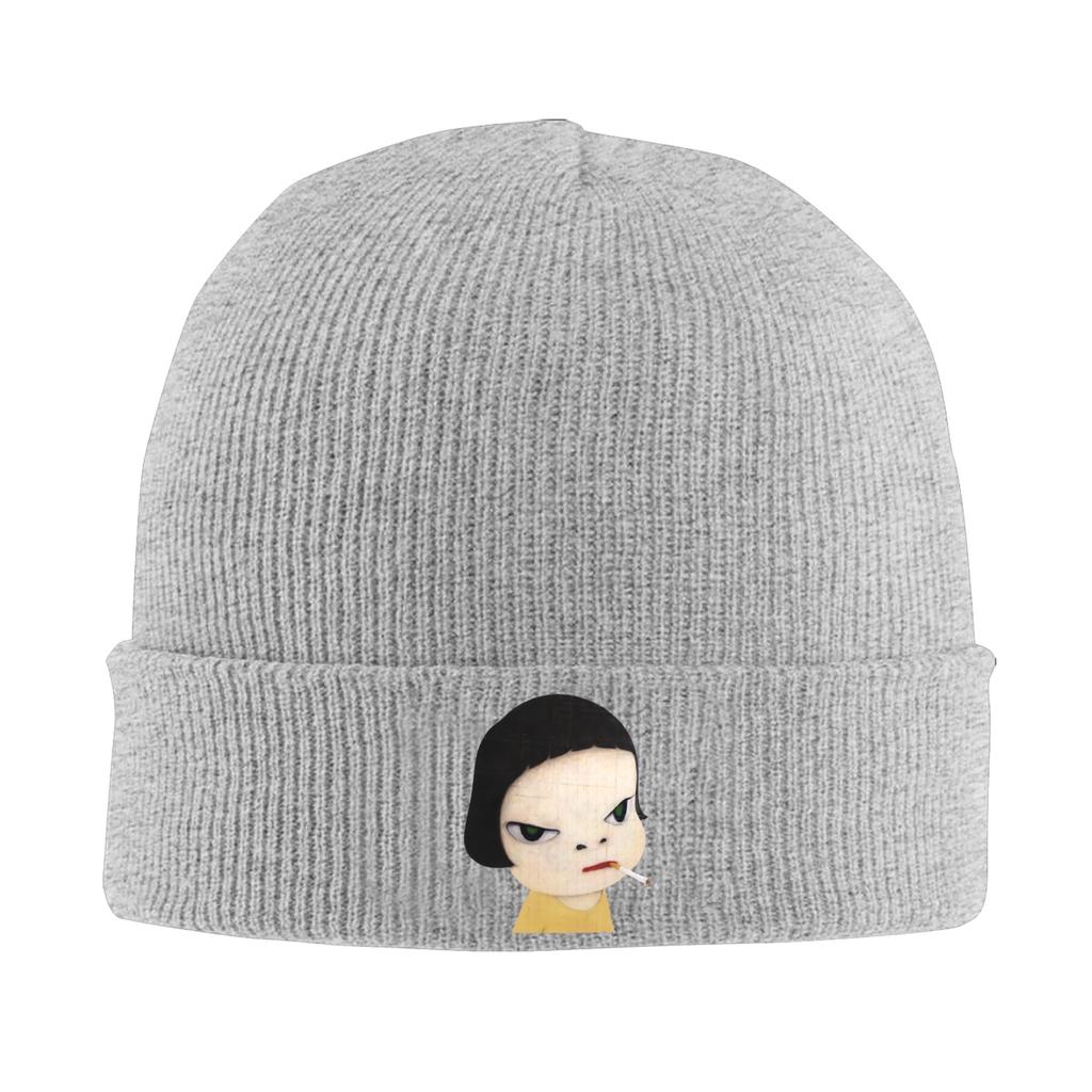 Yoshitomo Nara Beanie Hats Bonnet Hats Adult Unisex Funny Gym Knit Hat Spring Custom Thermal Elastic Caps