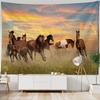 Running Horse Printing Tapestry Animal Wall Hanging Living Room Bedroom Wall Decoration Bohemian Hippie Aesthetic Decoration