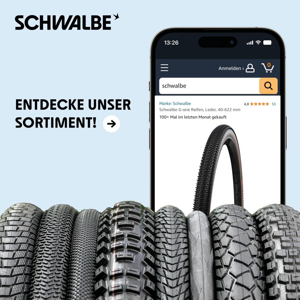 SCHWALBE Marathon Plus 27.5x1.50 Clincher Tire for Touring, City Riding, and More