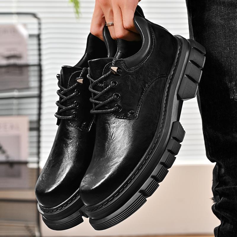 2024 Туфли на платформе Мужская обувь Кожаные деловые туфли Япония Универсальная повседневная износостойкая обувь Chaussure Homme