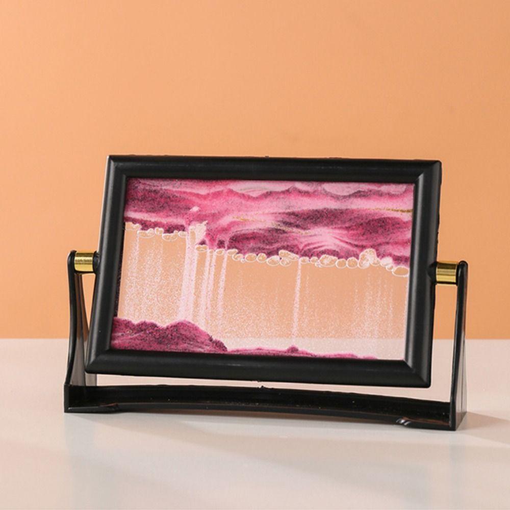 Домашний декор Стекло Зыбучий песок Картина Вращающийся 3D Песчаный пейзаж в движении Движущийся песок Художественная картина