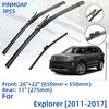 3PCS For Ford Explorer 2011-2017 26" 22" 11" Front Rear Wiper Blades Windshield Windscreen Window Cutter Accessories 2012 2013 2014 2015 2016 2017