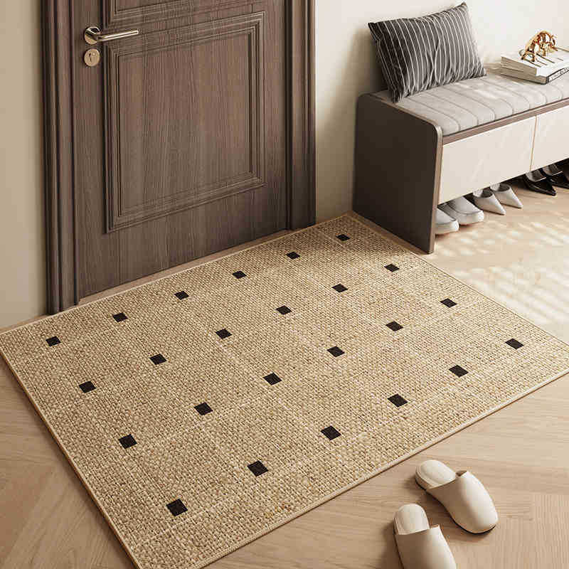 Льняной коврик у входа, легкий роскошный тканый ковер, коврик у входа в стиле ваби-саби, японский противоскользящий коврик у входа