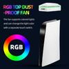 НОВЫЙ для PS5 RGB-вентилятор охлаждения с защитой от пыли RGB-радиатор для игрового хоста, внешний вентилятор охлаждения хоста для игровых аксессуаров Playstation 5