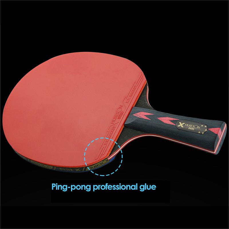 HUIESON 6 Star 2Pcs Carbon Table Tennis Set Super Power Ping Pong Raet Bat For Adult Club Training New Upgraded