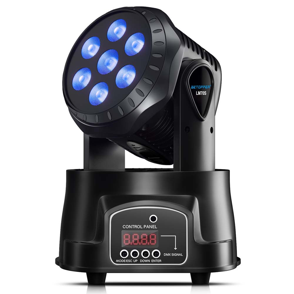Big Dipper Mini Moving Wash Head Stage Lights 7x8W RGBW Super Bright с пультом дистанционного управления DMX для диско-зала, вечеринки, клуба DJ Light
