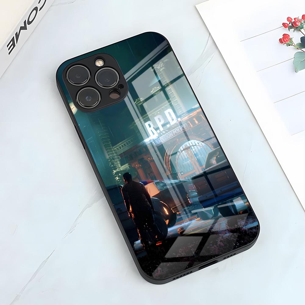 Чехол для телефона Resident Evil Umbrella для iPhone 17 Pro Max 15 Pro 16 14 Plus 12 13 Mini 11 Pro Ударопрочный стеклянный чехол