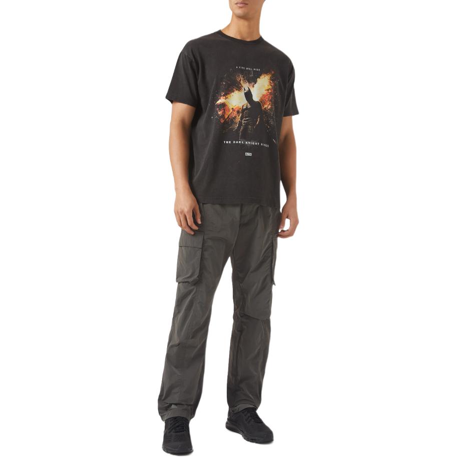 Kith X Batman Dark Knight Rises Vintage Tee Black Men Tops KHM032764-001
