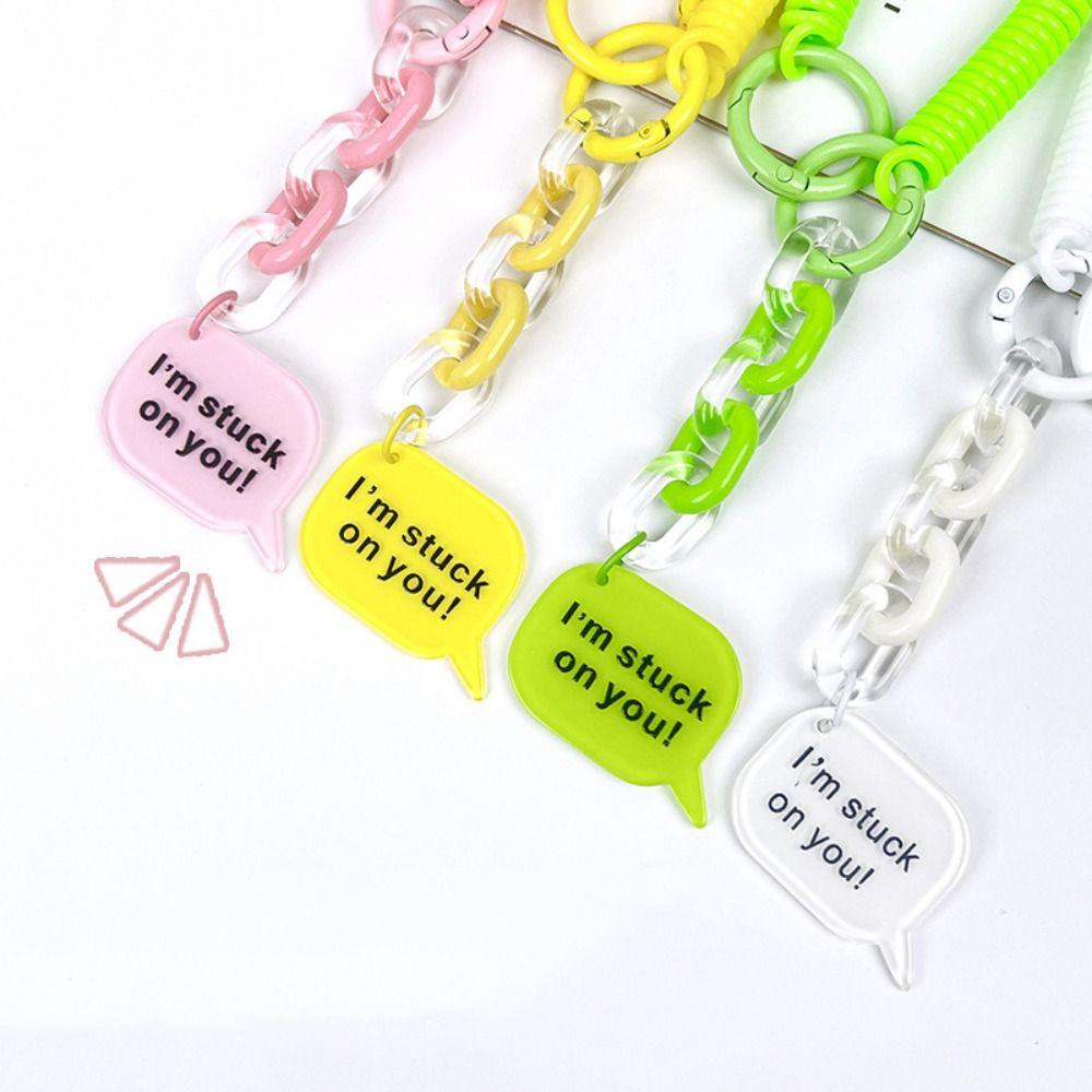 With Metal Clasp Springs Keyring Stretchy Stretchy Spiral Spring Coil Luggage Tags
