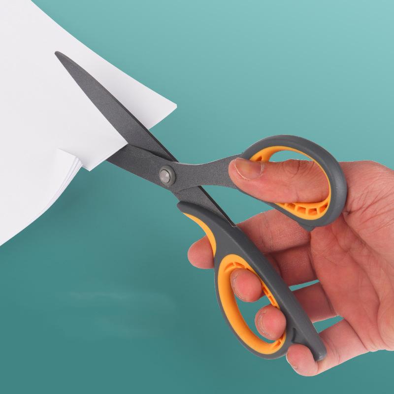 Нержавеющая сталь, большие мягкие на ощупь многофункциональные ножницы для домашнего офиса, ручные канцелярские принадлежности, винтажные ножницы