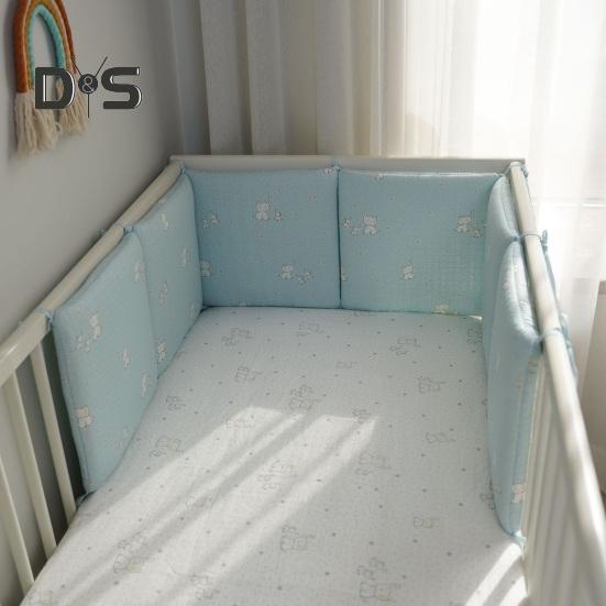 6 шт. подкладок для детской кроватки для прорезывания зубов 11,8” x 11,8”, защита от столкновений, защитный бампер для детской кроватки, защита бортиков детской кроватки