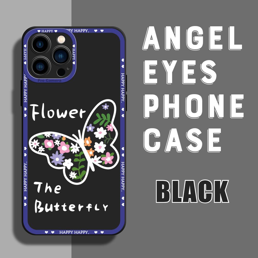 Для iPhone 16 15 14 Pro Max Redmi Note 13 12 Pro Samsung S25 S24 Ultra A13 A14 A15 A16 Цветы Бабочки Дизайн Полный Объектив Камера Защитный Чехол