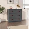 VidaXL Buffet Grey 80x40x75 Cm Solid Pine Wood 820109