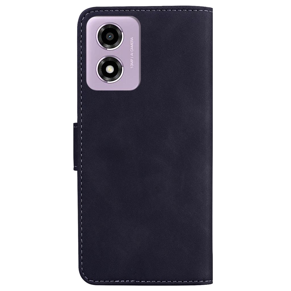 For Motorola Moto G04s 4G/E14 4G Wallet Case Solid Color Leather Phone Cover