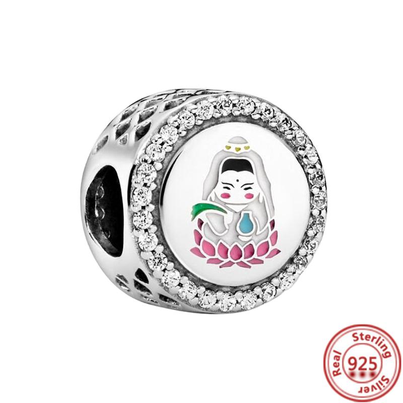 925 Серебряный Lucky Cat Pixiu Китайский Тигр Феникс Разделенный Инь и Ян Замок Ключ Бусина Подходит Оригинальные Подвески Браслет DIY