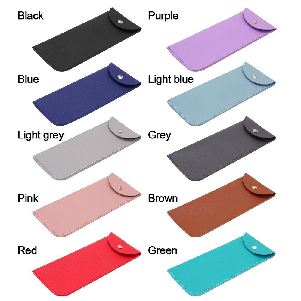 PU Leather Glasses Pocket Simple Reading Case Bag Eyewear Accessories Glasses Case  Women Men