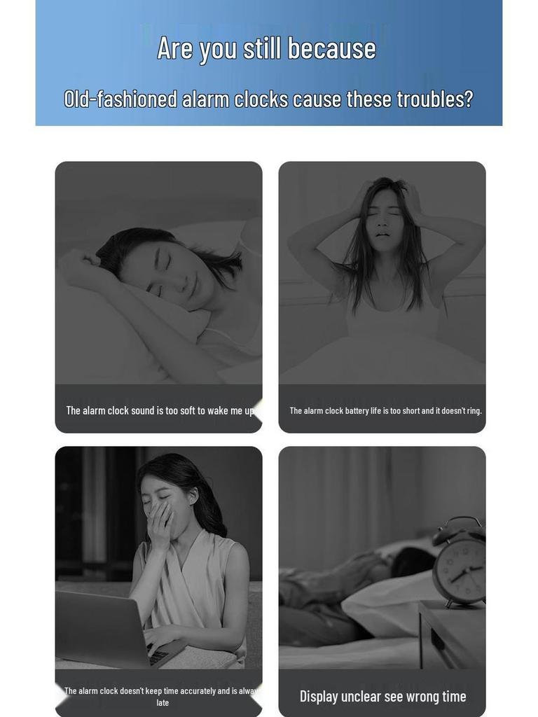 Smart Multifunctional Alarm Clock: Ideal for Students and Children