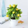 Simulation Lemon Bonsai Non-fading Decorative Easy Care Practical Artificial Potted Plant Living Room Ornament for Hotel