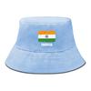 India Flag Print Bucket Hat , Patriotic Men's Hat Fashion Unisex Simple Basin Cap