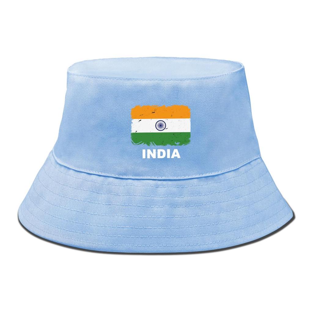 India Flag Print Bucket Hat , Patriotic Men's Hat Fashion Unisex Simple Basin Cap