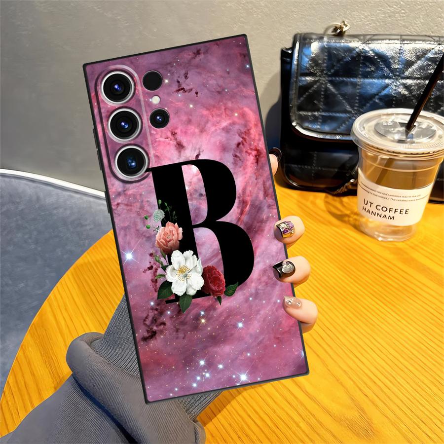 Персонализированный чехол с буквами для Samsung Galaxy S26 Ultra S24 S25 Plus S21 FE S20 Ultra S10 S9 Note 20 8 9 10 S23 Чехол для телефона Funda