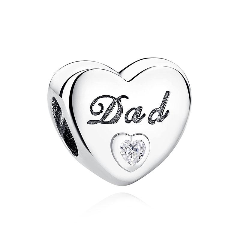 Original 925 Sterling Copper Charms Family Tree Love Heart Mom Pendant Beads Fit Brand Bracelets Necklaces Women DIY Zircon