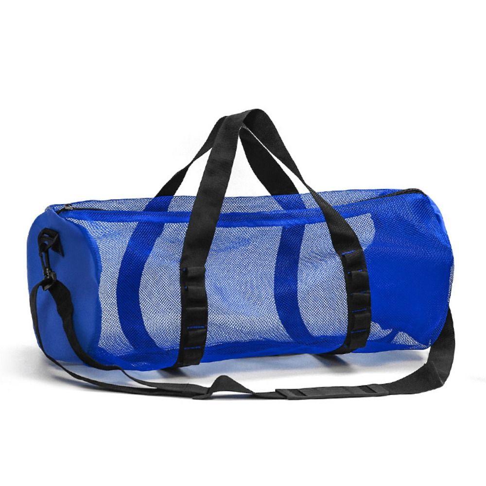 Adjust Shoulder Strap Mesh Dive Bag Foldable Oversized Beach Gym Bag Mesh Travel Duffle Fins