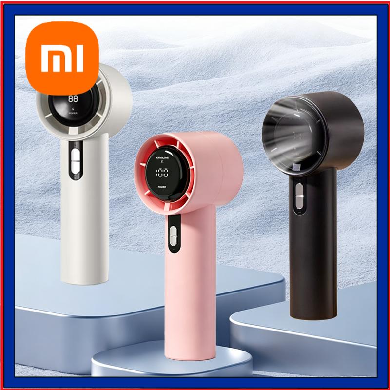 Xiaomi Rechargeable Handheld USB Fan, 100 Adjustable Speeds Digital Screen Mini Personal Fan, Lightweight Portable Cooling Fan for Outd