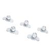 5pcs L Track Double Lug Threaded Stud Nut Fitting M10x20mm for Truck Bed Trailer   Control Pickup RV ATV