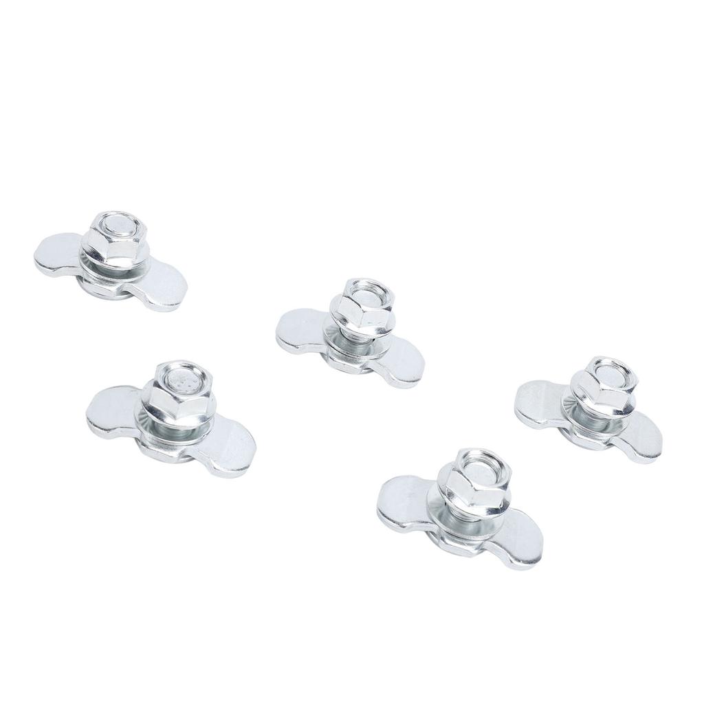 5pcs L Track Double Lug Threaded Stud Nut Fitting M10x20mm for Truck Bed Trailer Control Pickup RV ATV