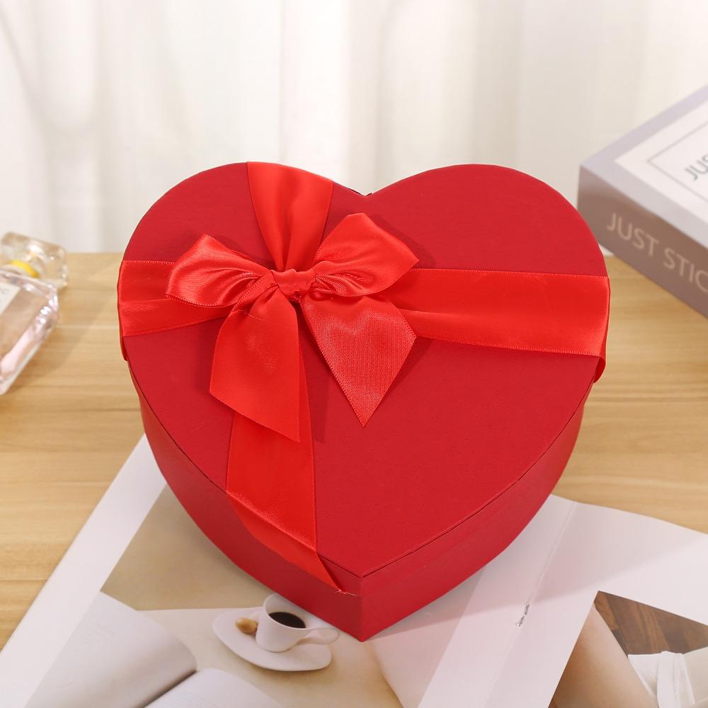 Heart-shaped Gift Box Red Gift Storage Container New Packaging Paper Box  Valentine's Day