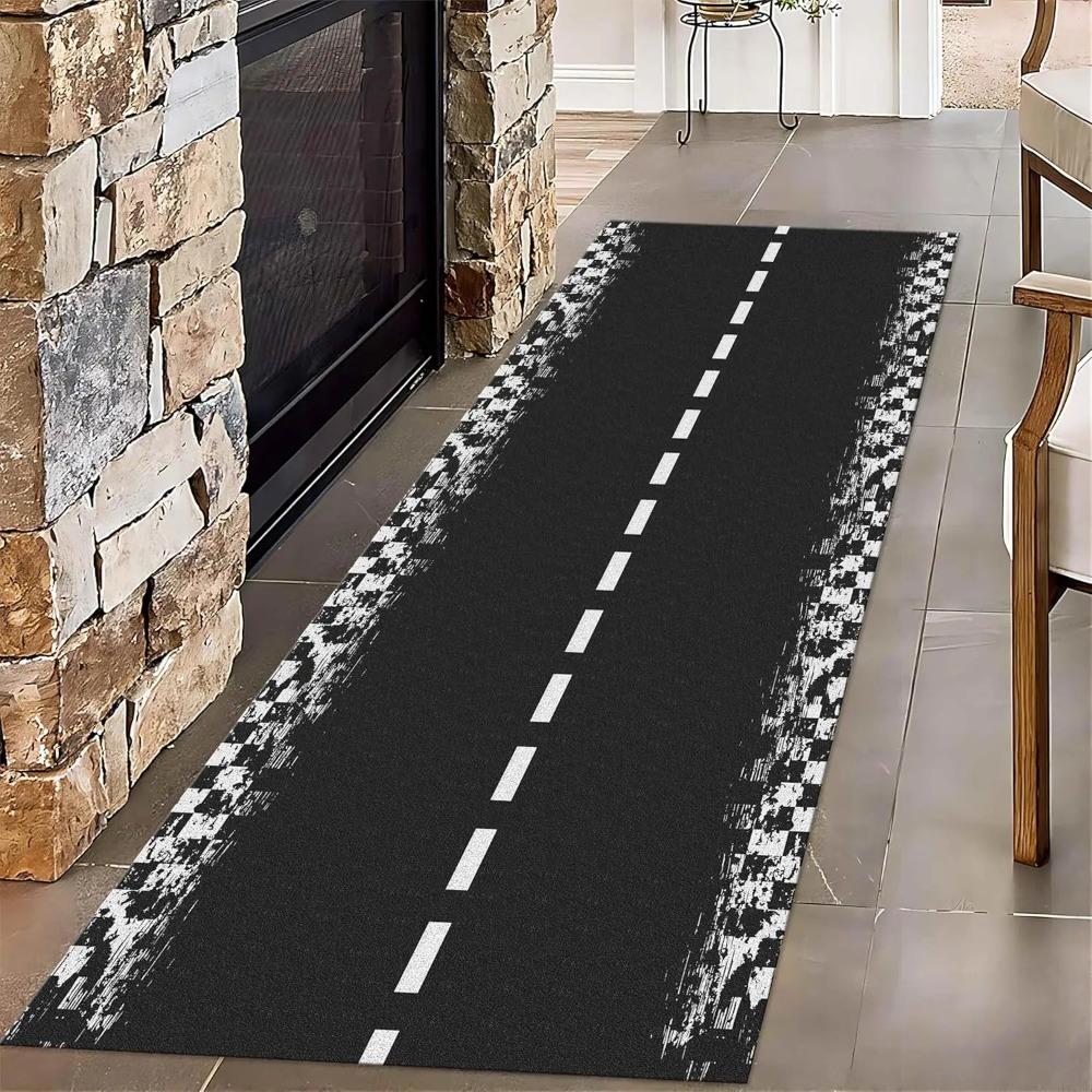 Airplane Runway Long Hallway Rug Runners Airport Aircraft Carpet Pet Friendly Foldable Carpets Resistant Rugs for Bedroom Rugs