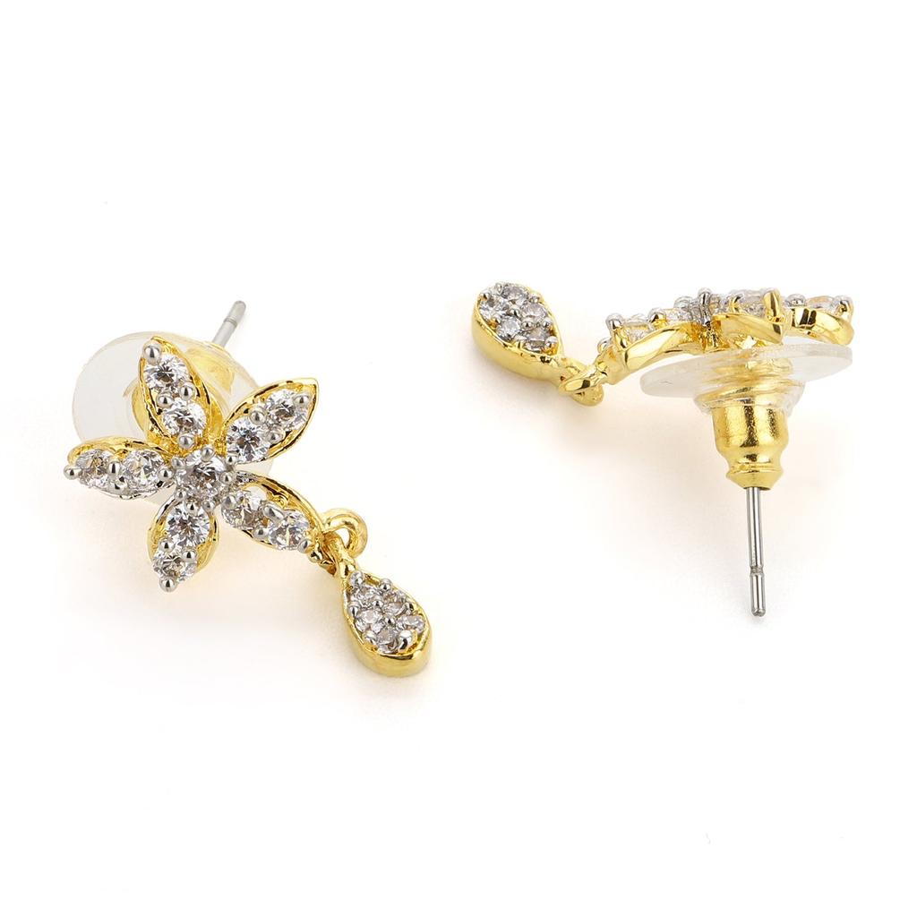 Серьги-гвоздики квадратной формы с камнем Ad Stone