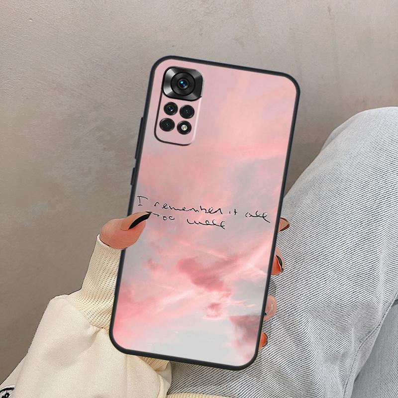 Текст песни All Too Well Для чехла-крышки Xiaomi Redmi Note 14 10 11 12 13 15 Pro Plus Для Redmi 15 15C 14C 10C 12C 13C
