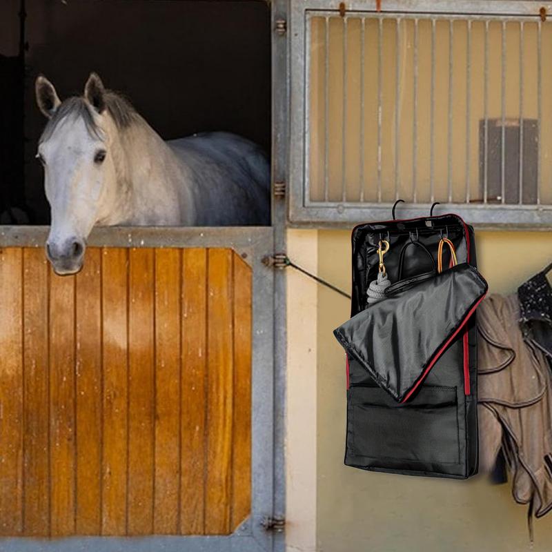 Сумка для конной амуниции Сумка для хранения уздечки с карманами на молнии Регулируемый плечевой ремень Водонепроницаемый органайзер для конюшни Конные принадлежности