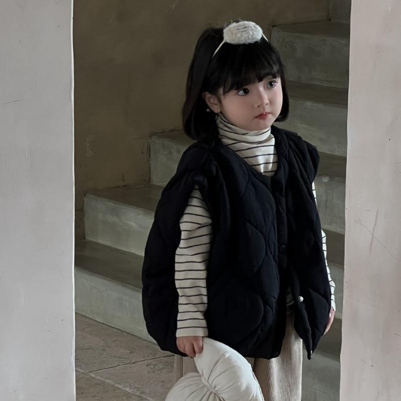 Children's Clothing, Boys' and Girls' Outerwear, Autumn Cotton Jacket, Warm and Simple Vest, Vest